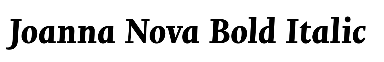 Joanna Nova Bold Italic